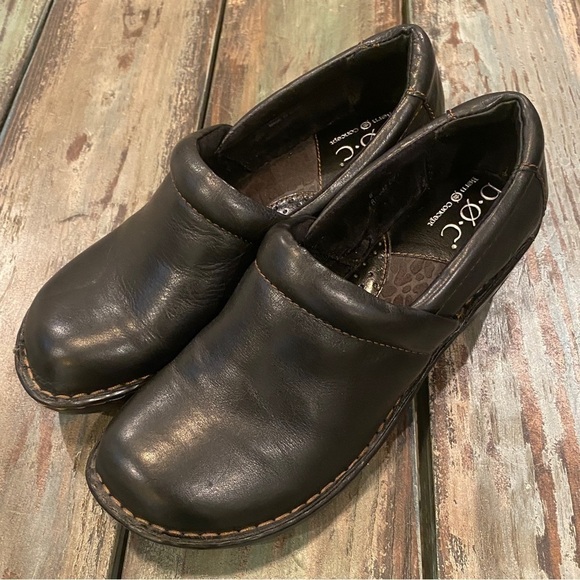 B.O.C. Peggy Clogs Black Leather Comfort Shoes Career Walking Womens Size 8 - Picture 5 of 14